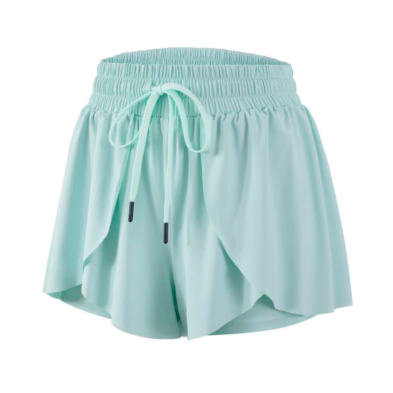 Flowy Running Shorts for Women Gym Yoga Athletic Workout Active Wear Tennis Skirt Skort with Pockets Butterfly Sweat Pants Spandex Cheer Skort Teen Girls Cute Trendy Clothes Summer