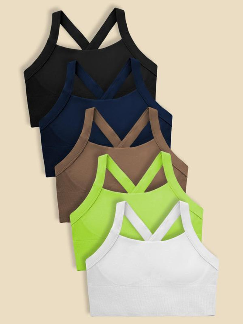 Women'S Criss Cross Cut Out Sports Vest, Solid Color Sleeveless Sports Top for Yoga Gym Workout, Ladies Sportswear Clothing for Indoor Outdoor Wear, Gym Wear, Gym Tops, Activewear