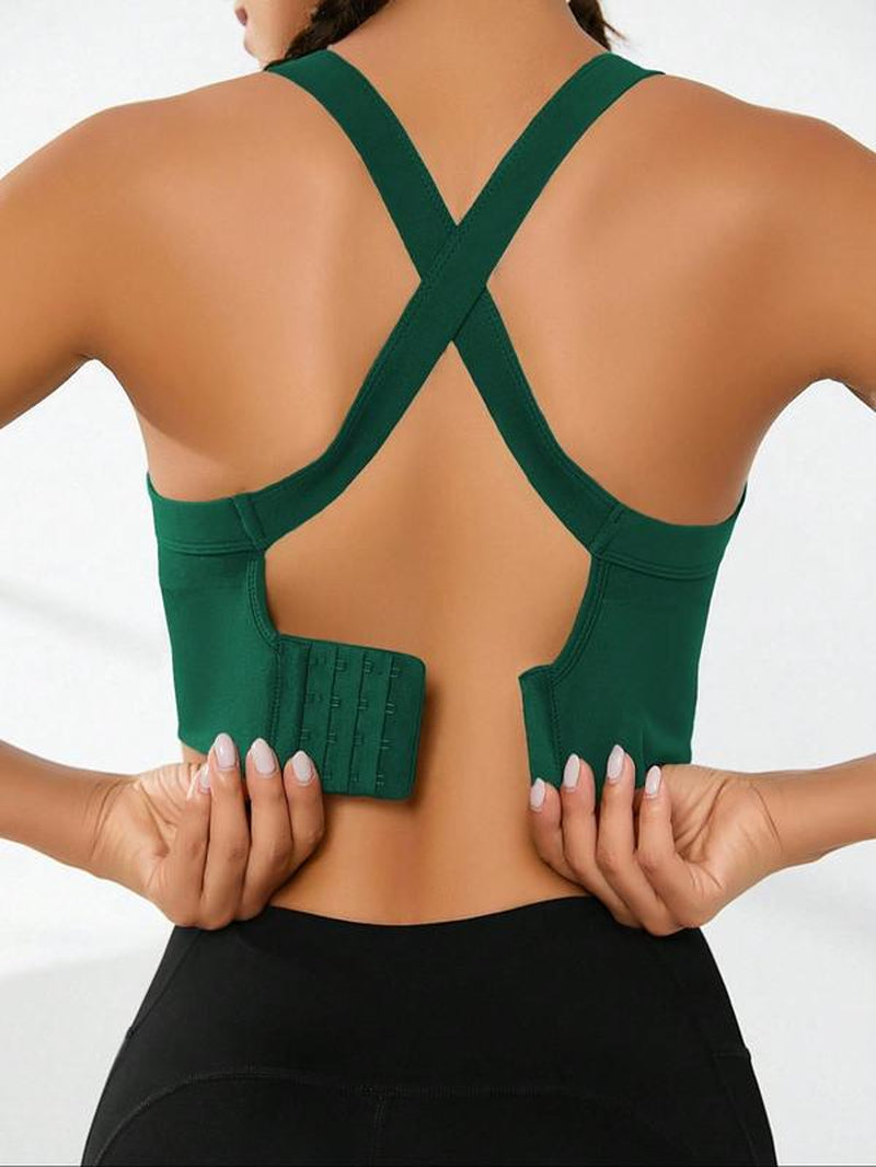 Women'S Criss Cross Cut Out Sports Vest, Solid Color Sleeveless Sports Top for Yoga Gym Workout, Ladies Sportswear Clothing for Indoor Outdoor Wear, Gym Wear, Gym Tops, Activewear