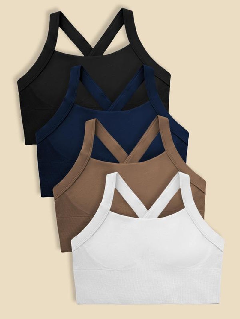 Women'S Criss Cross Cut Out Sports Vest, Solid Color Sleeveless Sports Top for Yoga Gym Workout, Ladies Sportswear Clothing for Indoor Outdoor Wear, Gym Wear, Gym Tops, Activewear