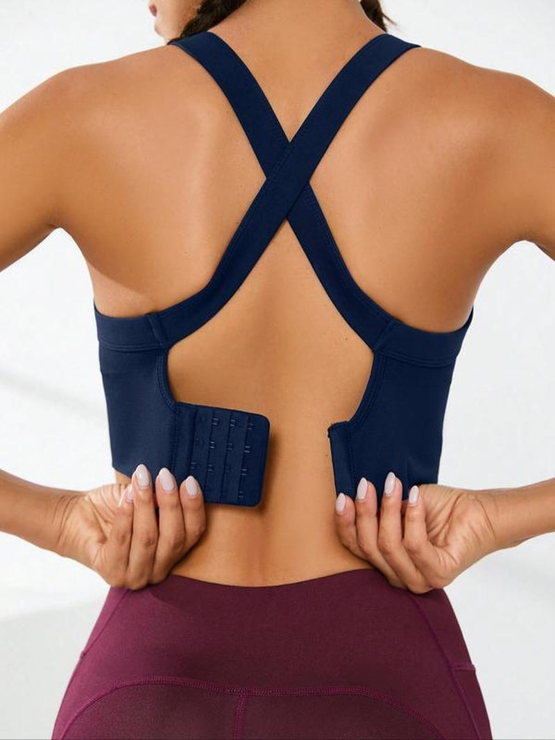 Women'S Criss Cross Cut Out Sports Vest, Solid Color Sleeveless Sports Top for Yoga Gym Workout, Ladies Sportswear Clothing for Indoor Outdoor Wear, Gym Wear, Gym Tops, Activewear