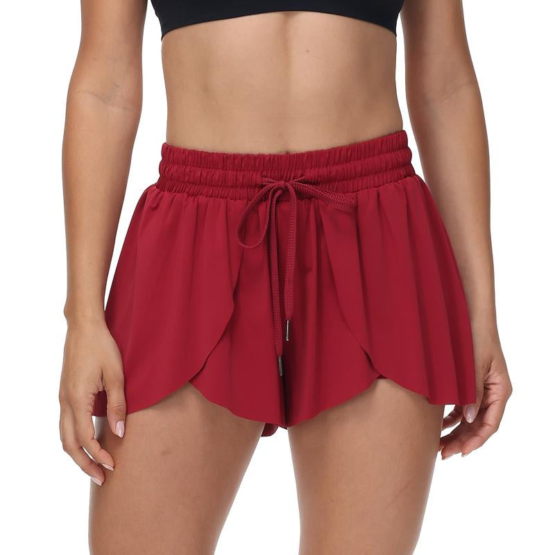 Flowy Running Shorts for Women Gym Yoga Athletic Workout Active Wear Tennis Skirt Skort with Pockets Butterfly Sweat Pants Spandex Cheer Skort Teen Girls Cute Trendy Clothes Summer